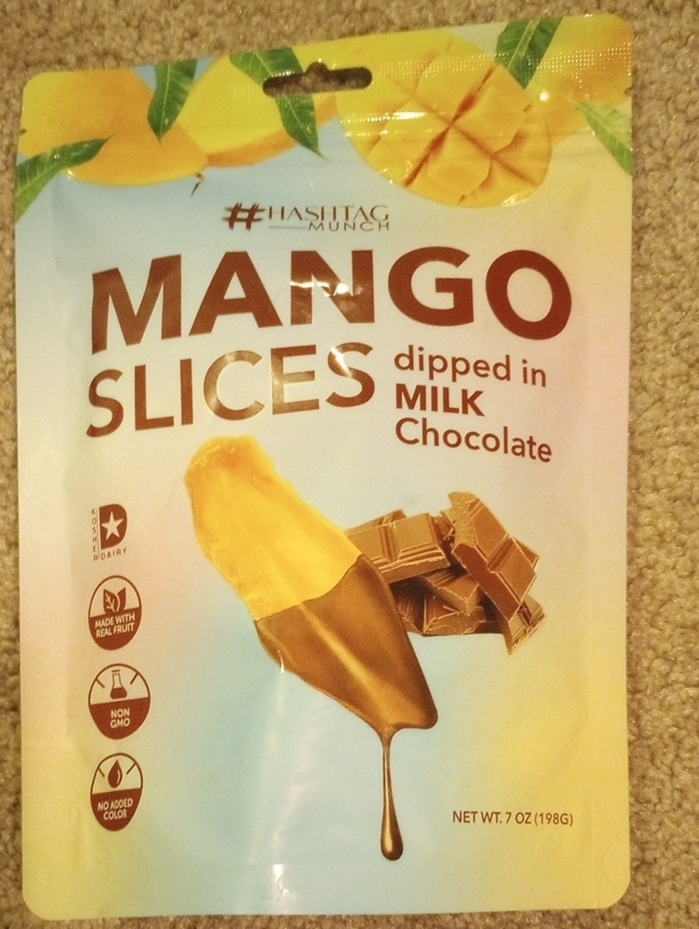 Mango Slices Dipped in Milk Chocolate - Yellow